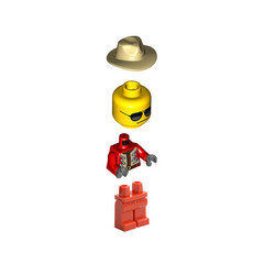 LEGO Monster Truck Driver, Red Outfit Minifigure