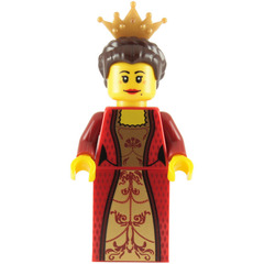 LEGO Queen with Red Dress and Crown Minifigure