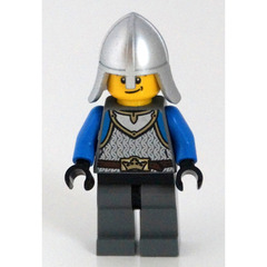 LEGO Lion Knight with Neck Protector, Chain Mail Armor, Blue Arms Minifigure