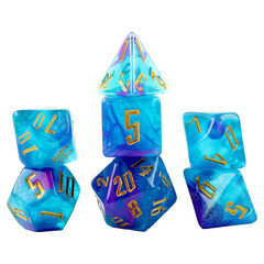 Dice Set - Cerulean Nebula