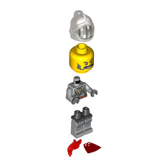 LEGO Lion Noble Plate Armour Red Cape Lion Emblem on Chest Minifigure