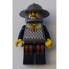 LEGO Knight with Scale Mail and Red Amulet Minifigure