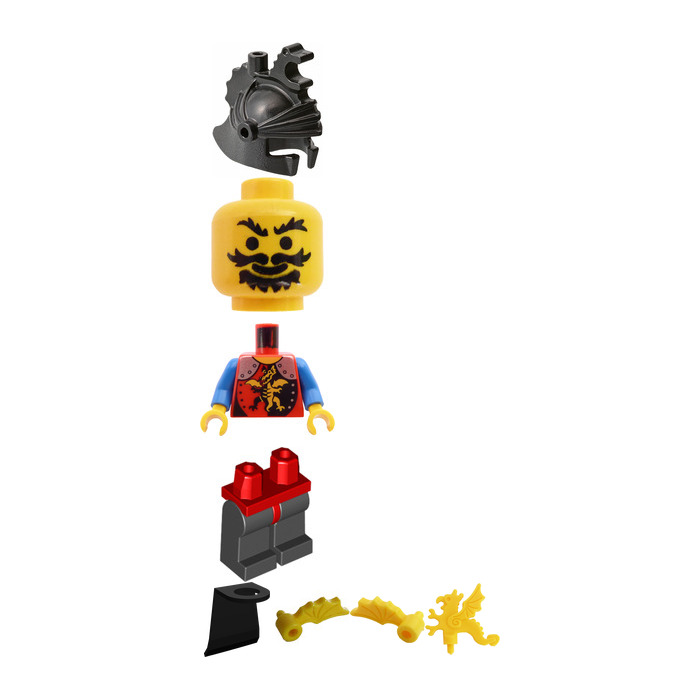 LEGO Dragon Knight with Yellow Dragon Plumes Castle Minifigure