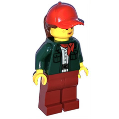 LEGO Woman in Dark Green Jacket Minifigure