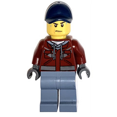 LEGO Man in Dark Red Sweatshirt Minifigure