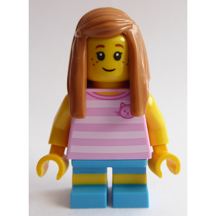 LEGO Girl in Pink Striped Shirt Minifigure
