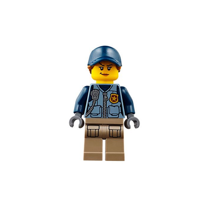 LEGO Police Woman with Front Zipper Minifigure