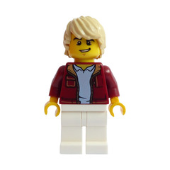 LEGO Man in Dark Red Jacket Minifigure