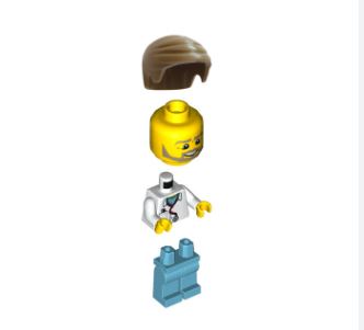 LEGO Doctor with Combed hair Minifigure