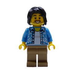 LEGO Man in Open Flower Print Shirt Minifigure