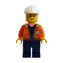 LEGO Worker with Nametag Minifigure