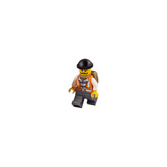 LEGO Robber with Moustache, Orange Vest and Open Sack Minifigure