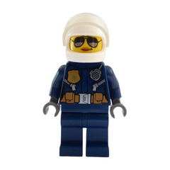 LEGO Police Woman with White Helmet and Sunglasses Minifigure