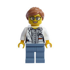LEGO Woman in Open Lab Coat Minifigure