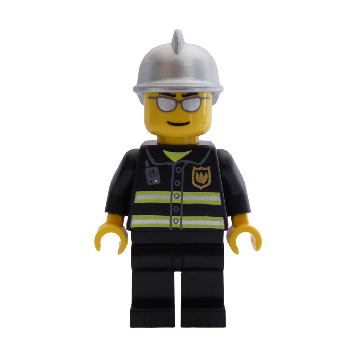 LEGO Fire Fighter Silver Helmet Minifigure