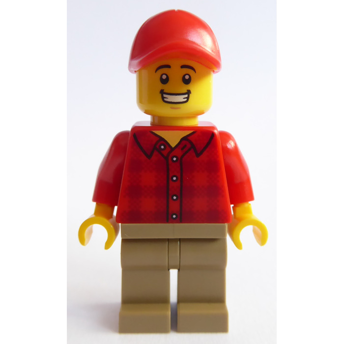 LEGO Man in Red Plaid Shirt Minifigure