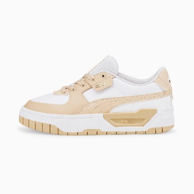 Puma - Cali Dream Leather Womens Sneakers - White-Shifting Sand