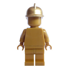LEGO Pearl Gold Firefighter Statue Minifigure