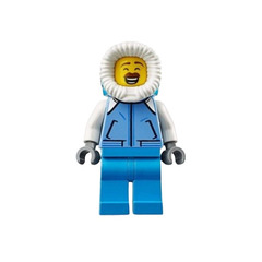 LEGO Man in Blue Jacket with Fur Hood Minifigure