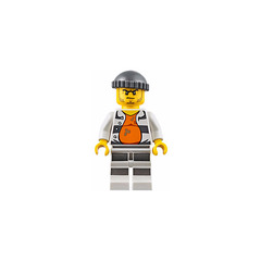 LEGO Prisoner with Stained Orange Undershirt Minifigure