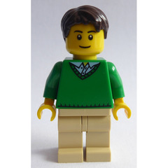 LEGO Man in Green Sweater and Tan Pants Minifigure