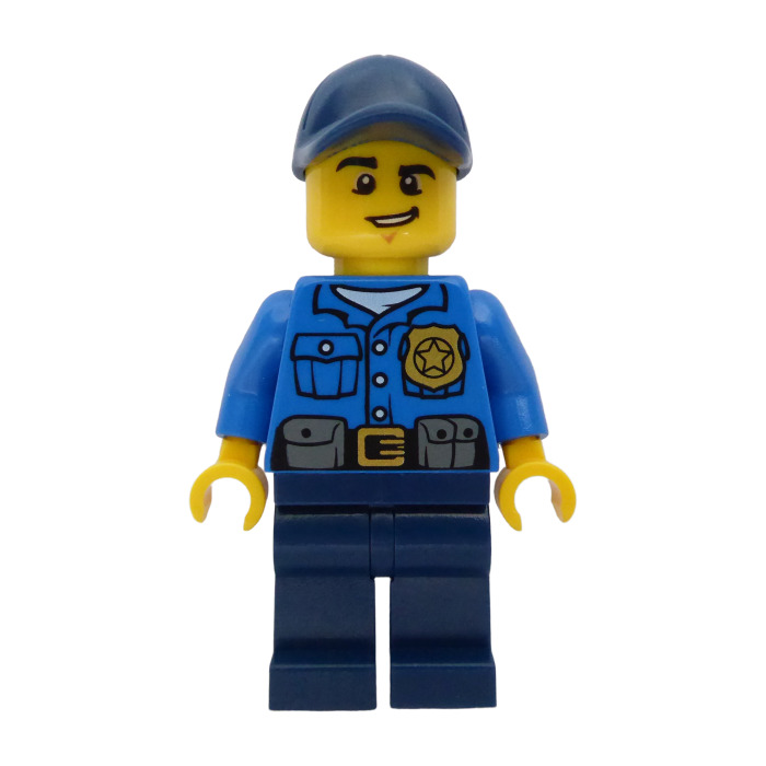 LEGO Police Officer with Dark Blue Cap Minifigure