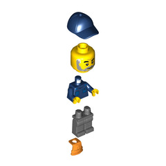 LEGO Man with Dark Blue Turtleneck Sweater Minifigure