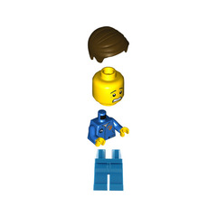 LEGO Male Astronaut in Blue Flight Suit Minifigure