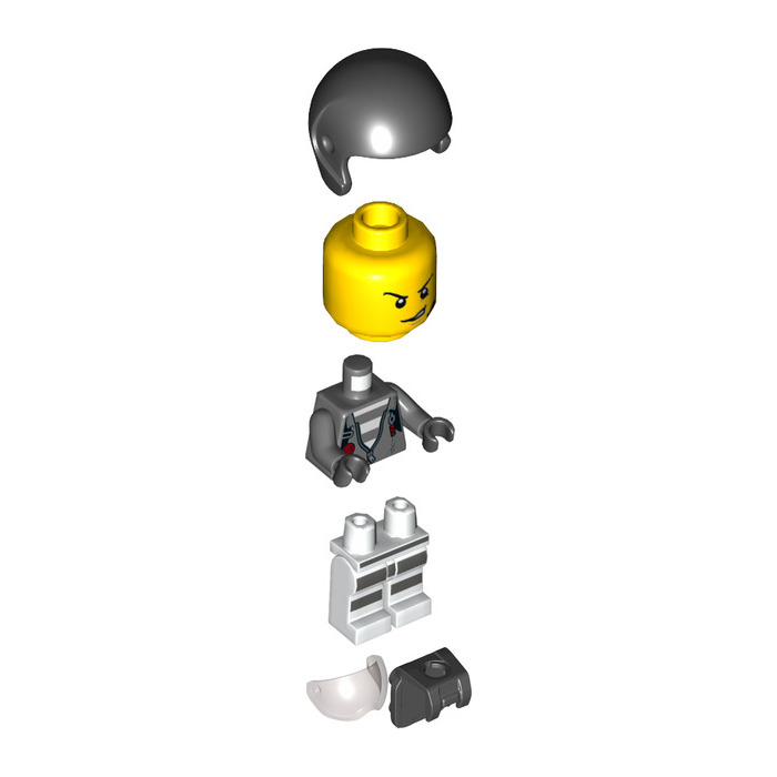 LEGO Criminal with Jacket and Helmet Minifigure