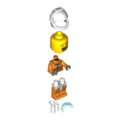 LEGO Male Astronaut in Orange Space Suit Minifigure