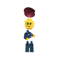 LEGO Train Station Conductor Minifigure