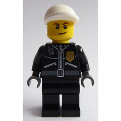 LEGO Police, Leather Jacket with Gold Badge and 'POLICE' on Back Minifigure