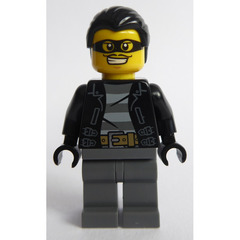 LEGO Police Dog Unit Male Bandit with Black Mask Minifigure