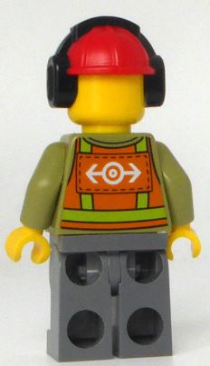 LEGO Heavy-Haul Train Conductor with Headphones Minifigure