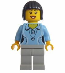 LEGO Lady with Blue Polo Shirt and Shell Necklace Minifigure
