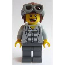 LEGO Prisoner with Missing Tooth, Aviator Hat and Goggles Minifigure