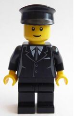 LEGO Male Chauffeur / Driver Minifigure Brown Eyebrows