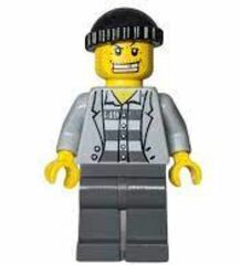 LEGO Town Prisoner With 49 On Stripped Top Minifigure