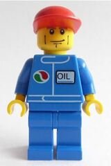 LEGO City with Octan Logo and 'OIL' Decoration Minifigure