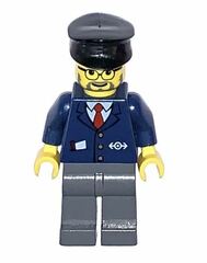 LEGO Train conductor with black cap Minifigure