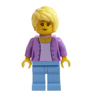 LEGO Woman in Medium Lavender Jacket Minifigure