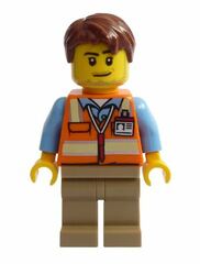 LEGO Male with Orange Work Vest Minifigure