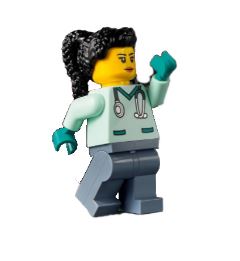LEGO Female Veterinarian with Stethoscope Minifigure