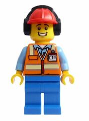 LEGO Male in Orange Work Vest Minifigure