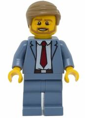 LEGO Man in Sand Blue Uniform Minifigure