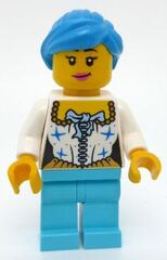 LEGO Woman with Dark Azure Hair Minifigure
