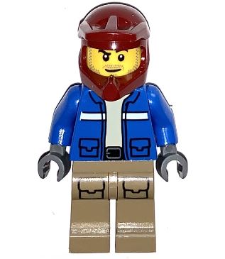LEGO Wildlife Rescue Boat Driver with Helmet Minifigure
