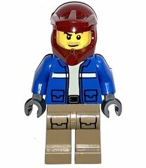 LEGO Wildlife Rescue Boat Driver with Helmet Minifigure