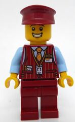 LEGO Man in Dark Red Vest Minifigure