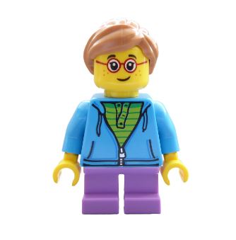 LEGO Woman in Dark Azure Hoodie Minifigure
